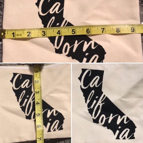 🆕CALI California Canvas Toiletry Pouch + Keychain - Picture 3 of 4